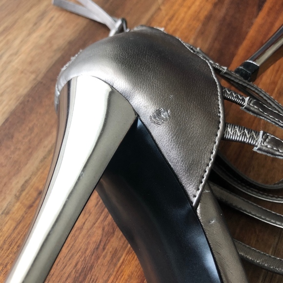 Marc Fisher Strappy Metallic Heels - Picture 8 of 8